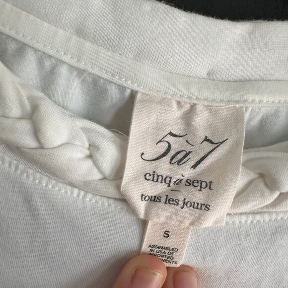 Cinq a Sept Braided Tee - White, Small - Picture 9 of 14